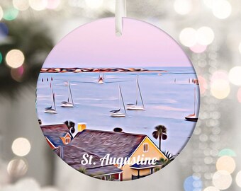 St Augustine Ornament, Florida Ornament, Tree Ornaments, Florida Christmas, Christmas Ornament, Travel Ornament, Christmas Decor, Travel