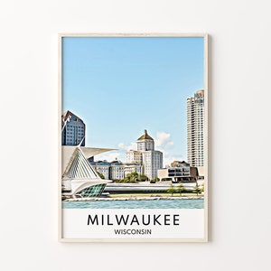 Milwaukee, Milwaukee Art, Milwaukee Print, Wisconsin, Milwaukee Painting, Milwaukee Wall Art, Milwaukee Gift, Wisconsin Painting, Travel