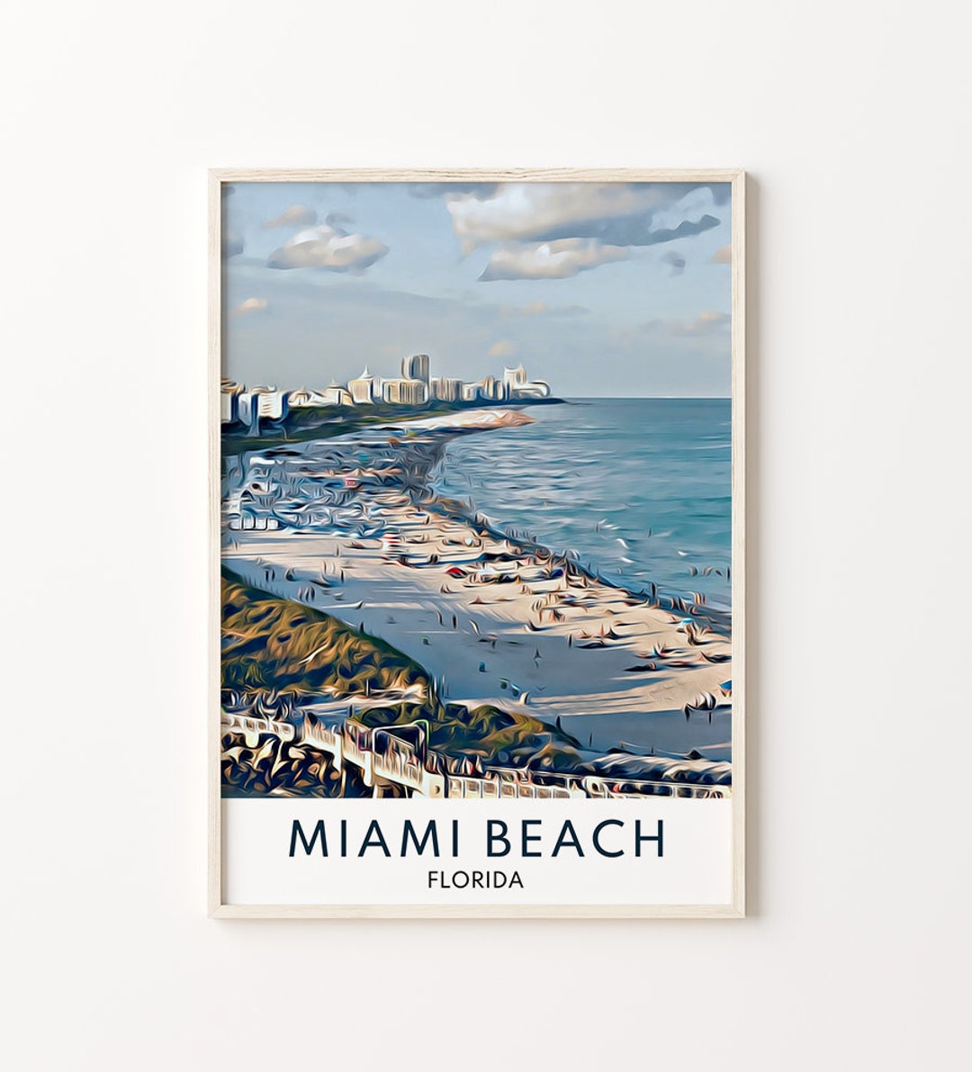 Miami Beach Print, Miami Wall Art, Miami Beach Art, Miami Wall Decor