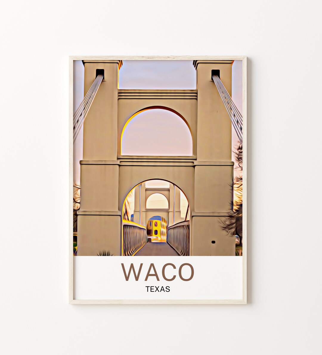 Waco Texas Print, Waco Art, Waco Wall Art, Waco Art Print, Waco Artwork