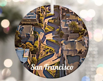 San Francisco Ornament, California Ornament, San Francisco Gift, California Gift, Christmas Ornament, Travel Ornament, San Francisco, Travel