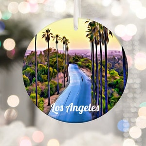 Los Angeles Ornament, Tree Ornaments, Christmas Ornament, California Ornament, Los Angeles Christmas, Travel Ornament, Holiday Decoration