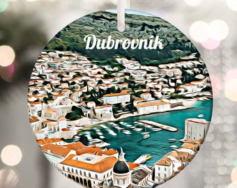 Dubrovnik Ornament, Christmas Ornament, Holiday Decoration, Dubrovnik Christmas, Croatia Ornament,  Croatia Gift, Travel Ornament, Travel