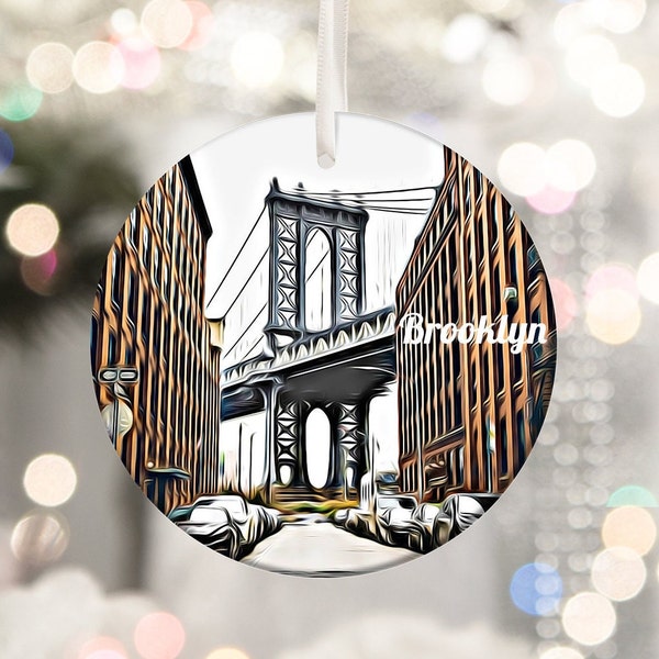 Brooklyn Ornament, Tree Ornaments, Brooklyn Christmas, Christmas Ornament, Travel Ornament, Christmas Décor, Holiday Decoration, Brooklyn