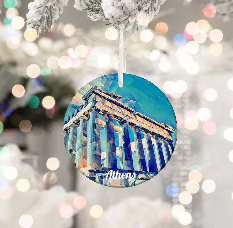 Athens Ornament Christmas Ornament Greece Ornament Athens - Etsy