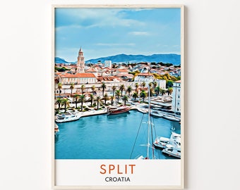 Split Travel Print, Split Art Print, Split Wall Art, Split Print, Split Poster, Split Art, Croatia Print, Split City Print, Split, Croatia
