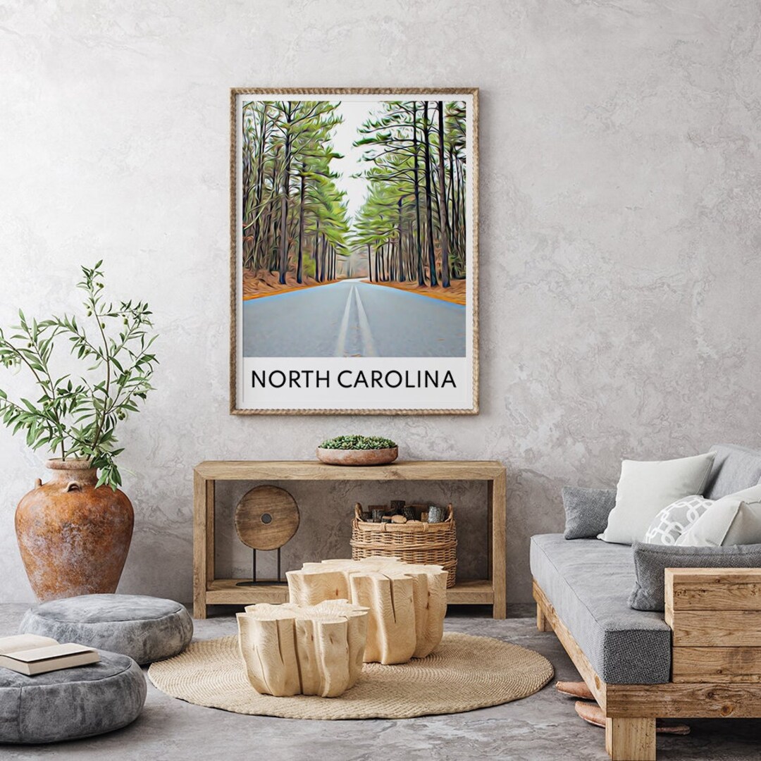 North Carolina Print, North Carolina Art, North Carolina Wall Art