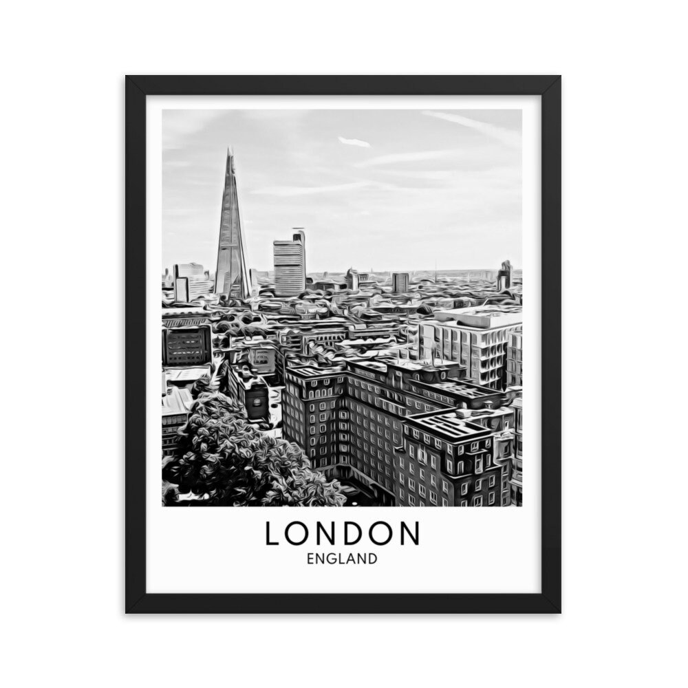 London Wall Art Black and White Wall Art London London Etsy