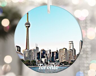 Toronto Ornament, Christmas Ornament, Toronto Ornament, Canada Christmas, Christmas Gift, Travel Ornament, Housewarming Gift, Travel