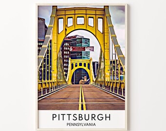 Pittsburgh Print, Pennsylvania Print, Pittsburgh City Print, Pittsburgh Art, Pennsylvania Wall Art, Pittsburgh, Pennsylvania, Travel