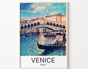 Venice Travel Print, Venice Wall Art, Venice Art, Venice Artwork, Venice Art Print, Venice Gift, Venice Poster, Venice, Travel Poster Print