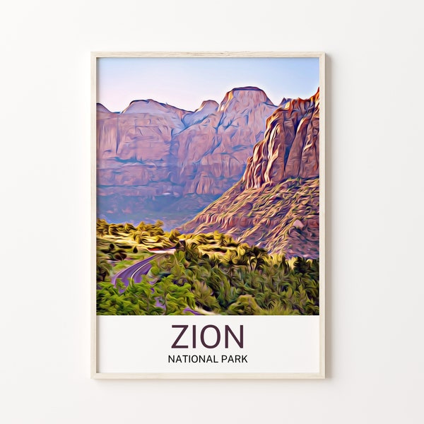 Zion National Park Print, Zion National Park Art, Zion National Park Wall Art, Zion National Park Art Print, Zion National Park Artwork,