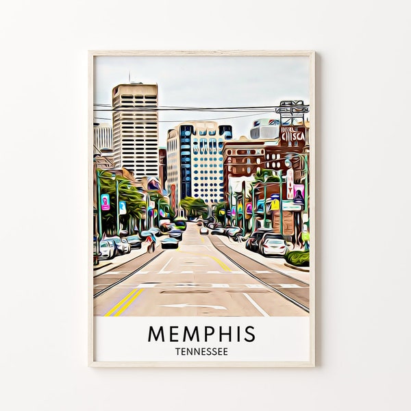 Memphis Print, Tennessee Print, Memphis City Print, Tennessee Art Print, Memphis Art Print, Memphis Wall Art, Memphis, Tennessee, Travel