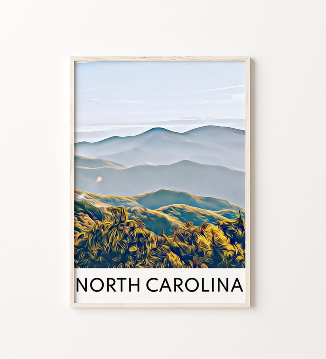 North Carolina Art, North Carolina Print, North Carolina Art Print