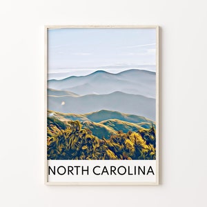 North Carolina Kunst, North Carolina Druck, North Carolina Kunstdruck, North Carolina Poster, North Carolina Wandkunst, North Carolina, Reisen