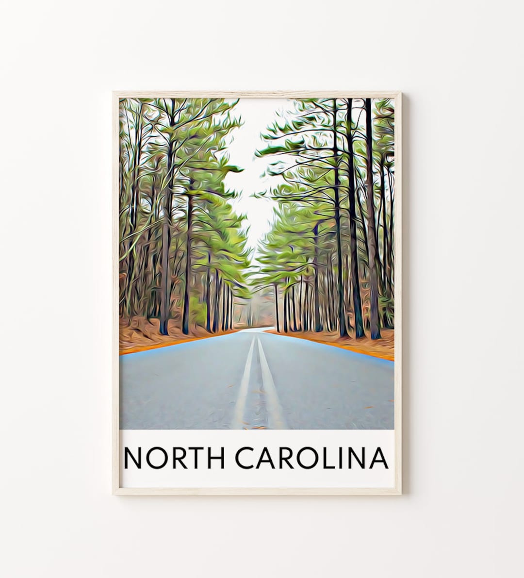 North Carolina Print North Carolina Wall Art North Carolina Etsy