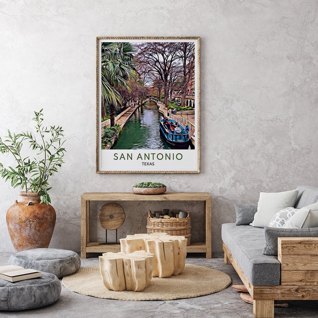 San Antonio Print San Antonio Poster San Antonio Art San Etsy