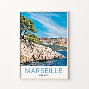 Impression Marseille, impression d'art mural Marseille, poster Marseille, décoration murale Marseille, oeuvre d'art Marseille, cadeau déco, cadeau poster de voyage
