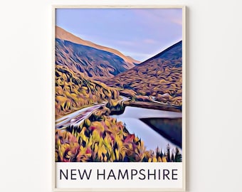 New Hampshire Print, New Hampshire Wandkunst, New Hampshire Kunst, New Hampshire Wanddekor, New Hampshire Poster, New Hampshire, Geschenk, Reise