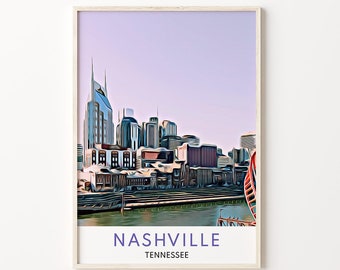 Nashville Print, Tennessee Print, Nashville Art Print, Nashville Art, Tennessee Art, Nashville Wall Decor, Nashville, Tennessee, Travel