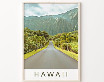 Hawaii Print, Hawaii Art, Hawaii Wall Art, Hawaii Poster, Hawaii Decor, Hawaii Art Print, Hawaii Wall Decor, Hawaii Travel, Hawaii