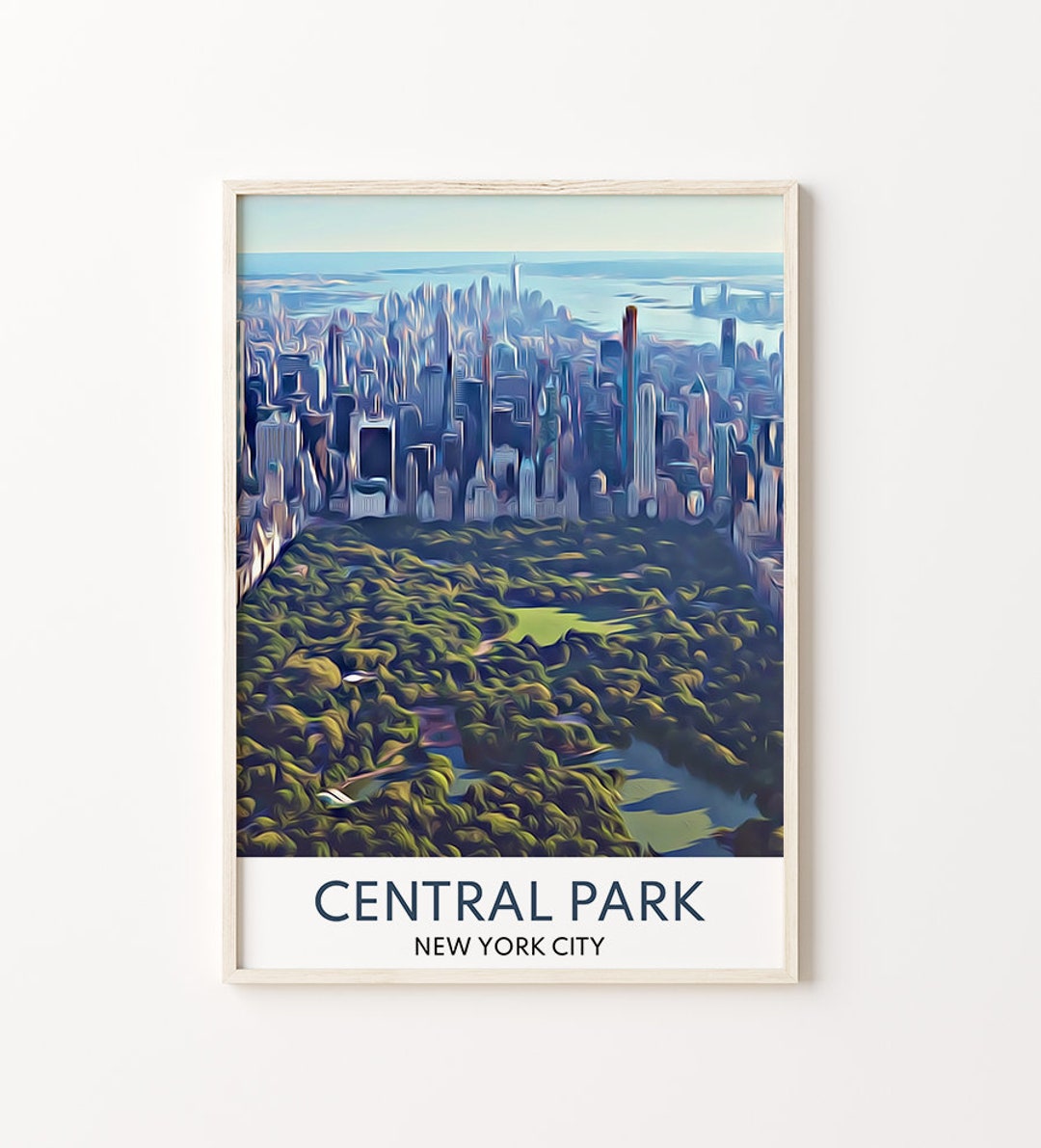 Central Park Art Central Park Print Central Park Wall Art Etsy