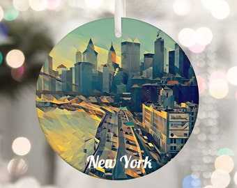 New York Ornament, Christmas Ornament, New York Christmas, Tree Ornament, Christmas Gift, New York Gift, Housewarming Gift, Travel