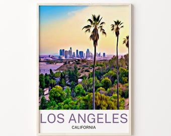 Los Angeles Travel Print, Los Angeles Wall Art, Los Angeles Poster, Los Angeles Art Print, Los Angeles Wall Decor, Los Angeles Travel