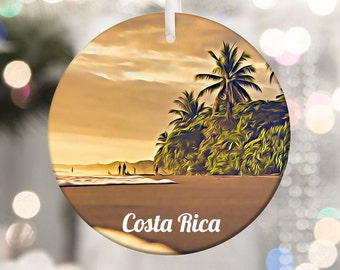 Costa Rica Ornament, Christmas Ornament, Tree Ornament, Newlywed Ornament, Costa Rica Christmas, Christmas Gift, Housewarming Gift, Travel