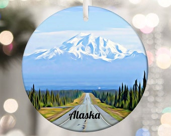 Alaska Ornament, Tree Ornaments, Alaska Christmas, Christmas Ornament, Travel Ornament, Alaska Gift, Christmas Decoration, Alaska, Travel