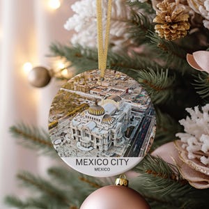 Mexico City Travel Souvenir Ornament, Christmas Tree Decoration, Mexico City Gift, Holiday Keepsake, Unique Christmas Ornament
