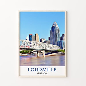 Louisville Print, Louisville Art, Louisville Art Print, Louisville Wall Decor, Louisville Wall Art, Kentucky Art, Kentucky Print, Kentucky