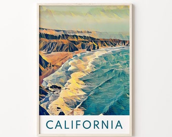 California, California Wall Art, California Wall Decor, California Wall Art Prints, California Print, California Art, California Art Print