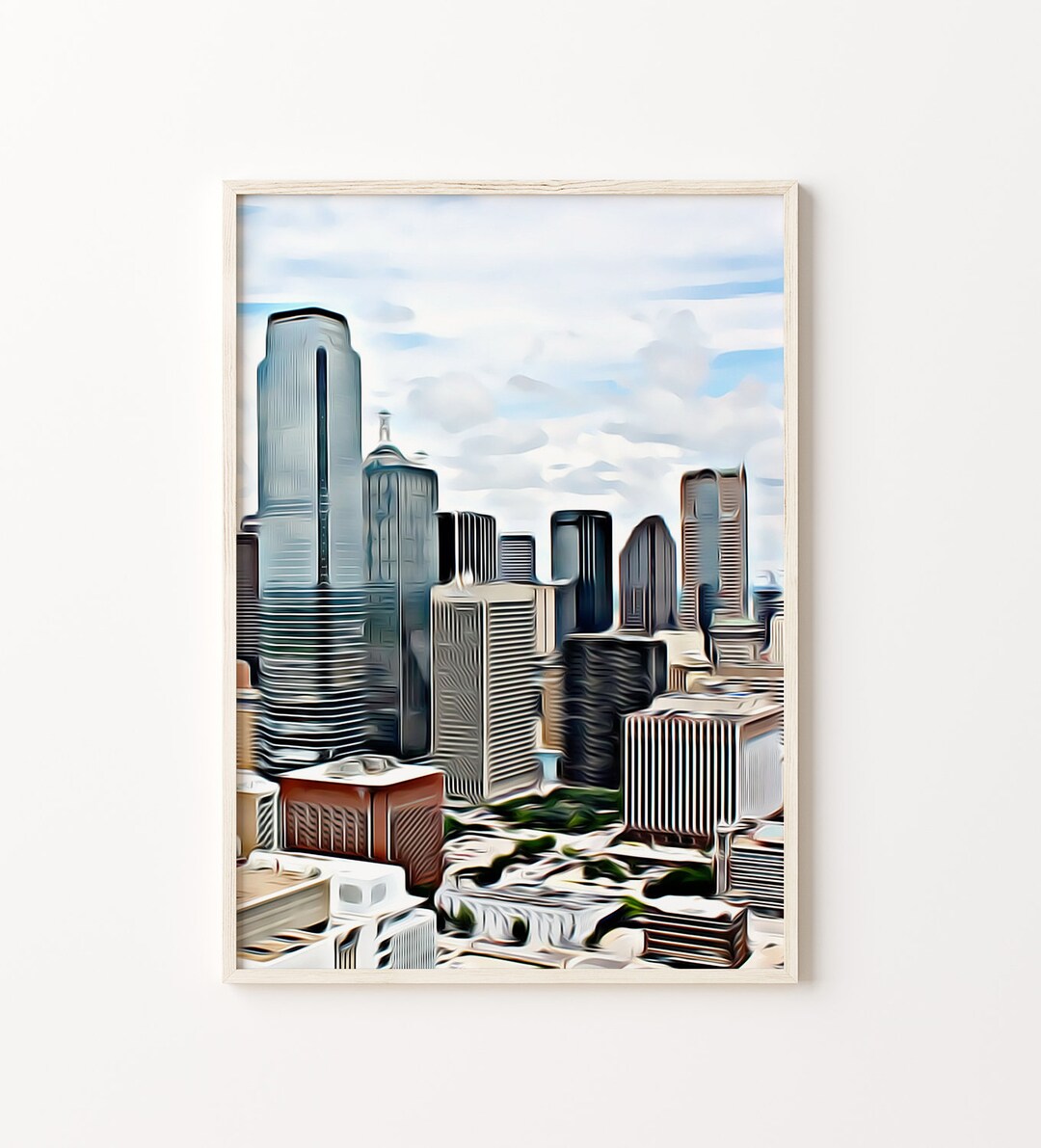 Dallas Print, Dallas Art, Dallas Wall Art, Dallas Poster, Dallas Wall