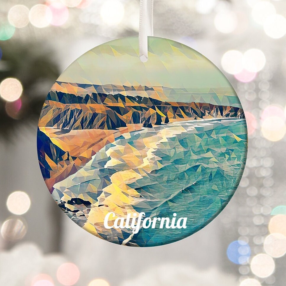 Discover California Ornament, Christmas Ornament, California Christmas