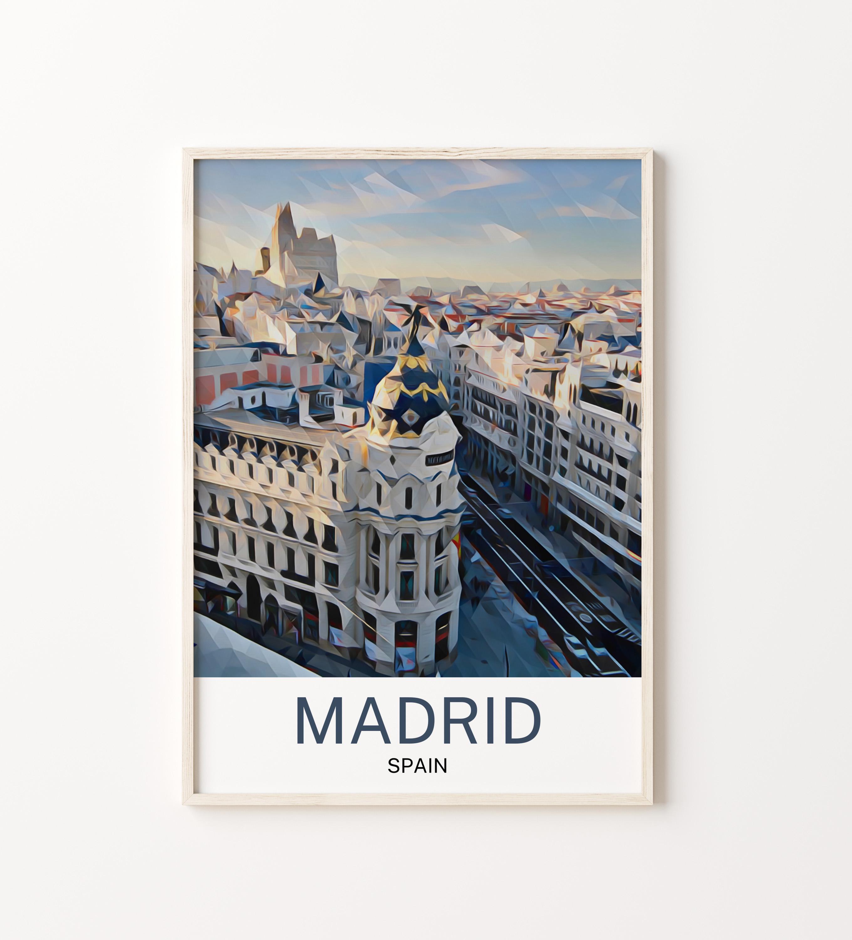 Madrid Art Print, Madrid Poster Print, Madrid Wall Art, Home Decor Gift, Travel Poster Gift, Housewarming Gift, Madrid Gift