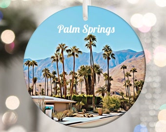 Palm Springs Ornament, Tree Ornaments, California Ornament, Palm Springs Christmas, Christmas Ornament, Travel Ornament, Holiday Decoration