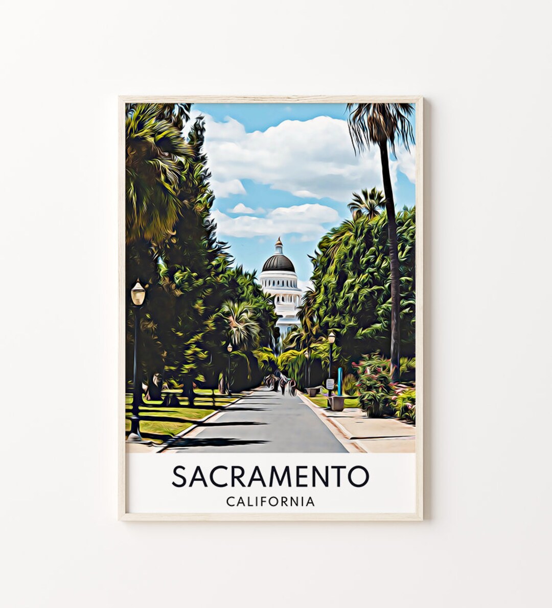 Sacramento Print, Sacramento Wall Art, Sacramento Art Print, Sacramento