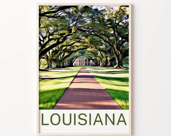 Louisiana Print, Louisiana Art, Louisiana Wall Art, Louisiana Art Print, Louisiana Artwork, Louisiana Poster, Louisiana Decor,