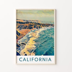 California Art, California Print, California Gift, California Artwork, California Souvenir, California Poster, California Wall Art, Cali Art