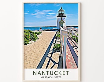 Nantucket Travel Prints, Nantucket Art Print, Nantucket Wall Art, Nantucket Travel Art, Nantucket Print, Nantucket Poster, Massachusetts