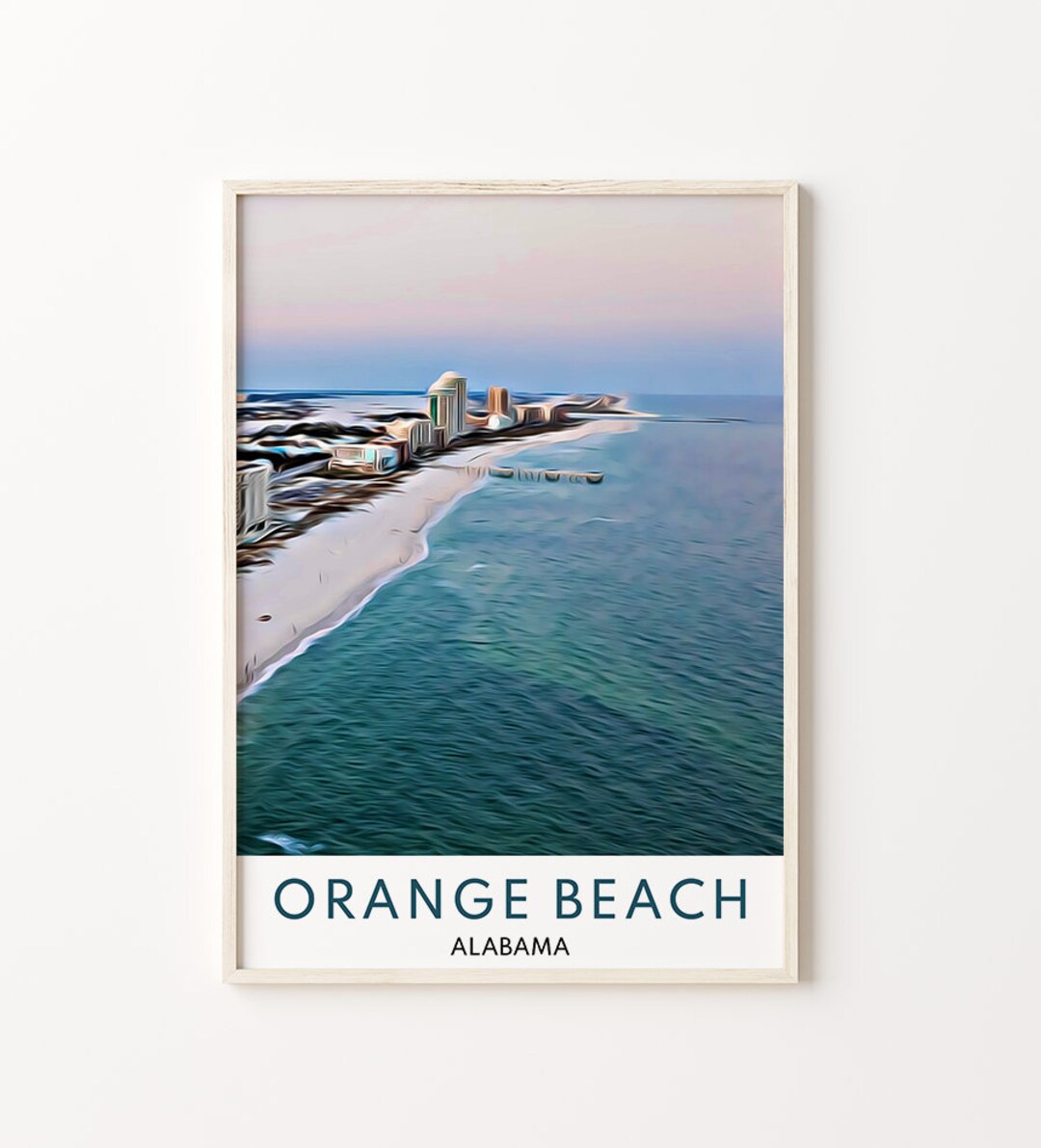 Orange Beach Print, Orange Beach Wall Art, Orange Beach Art, Orange Beach Art Print, Alabama