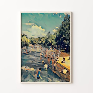 Austin Texas Art, Austin Gift, Barton Springs Print, Art Poster Print, Austin Texas Gift, Austin Wall Art, Austin Texas, Texas Landscape Art