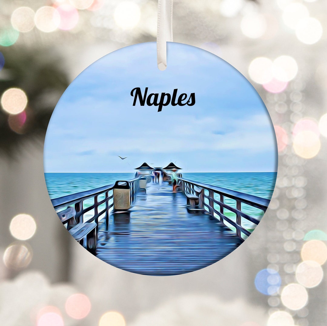 Naples Ornament, Florida Ornament, Tree Ornaments, Florida Christmas