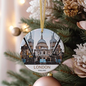 London Ornament, London Souvenir, Christmas Tree Decoration, London Holiday Gift, Unique London Christmas Keepsake