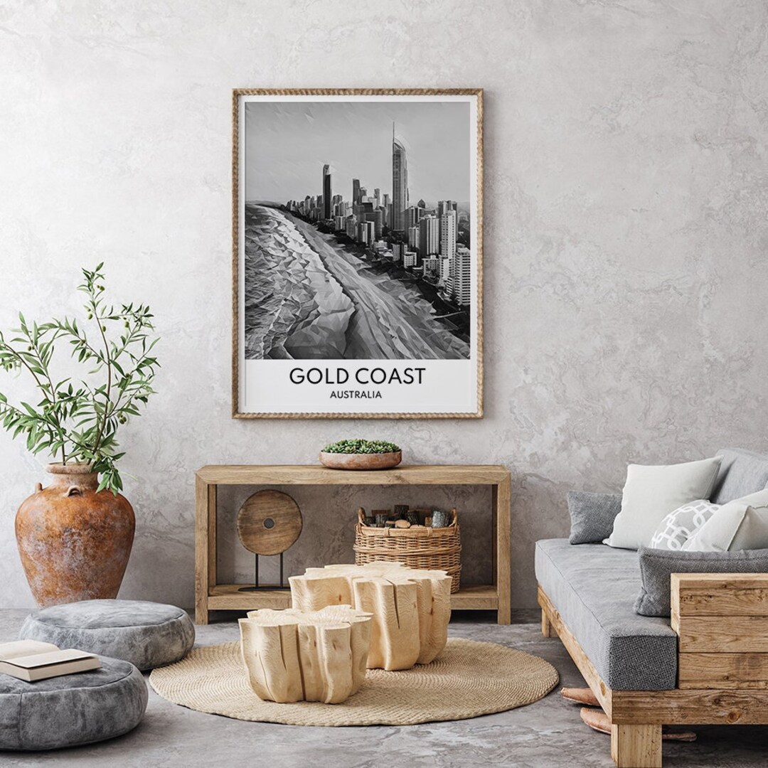 Gold Coast Art, Gold Coast Print, Gold Coast Gift, Gold Coast Wall Art