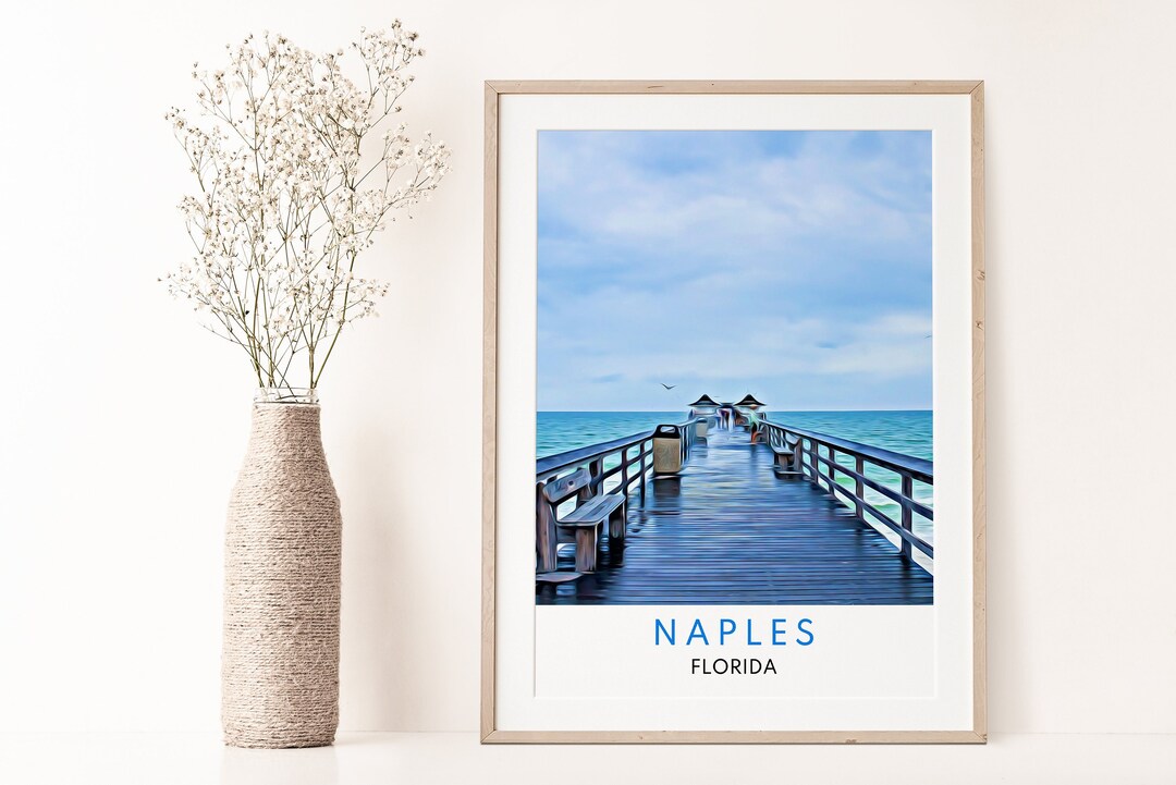 Naples Florida, Naples Gift, Naples Art, Naples Wall Art, Naples Print, Naples Décor, Naples
