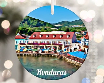 Honduras Ornament, Christmas Ornament Tree Ornament, Honduras Christmas, Christmas Gift, Newlywed Ornament, Housewarming Gift, Travel