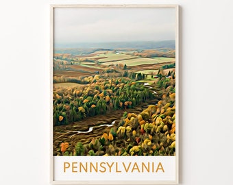 Pennsylvania Print, Pennsylvania Art, Pennsylvania Art Print, Pennsylvania Wall Decor, Pennsylvania Decor, Pennsylvania, Poster, Travel