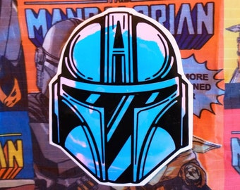 Holographic Mando Vinyl Decal